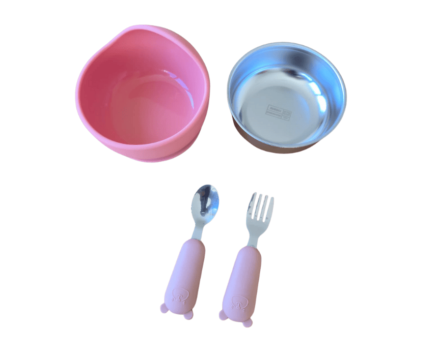 plate 3 Stainless Steel Bowl with Silicone Sleeve Set - Image 1