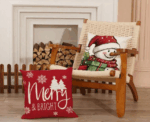 Cushion Covers Set in Red White - Image 