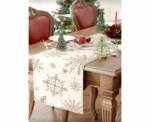 Snowflake Table Runner in Silver Gold - Image 