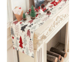 Christmas Tree Table Runner in Red Grey - Image 