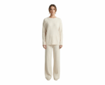 Warm Ribbed Pant & Sweater Offwhite Set - Image 