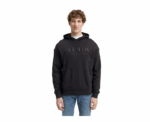 Tom Tailor Relaxed Fit Black Hoodie Sweatshirt with Print - Image 