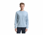 Tom Tailor Basic Knitted Blue Pullover Made of Cotton - Image 