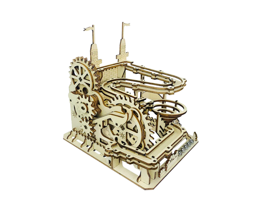 1 Enchanted Tracks Marble Run Set 3D Mechanical Wooden Puzzle - Image 1