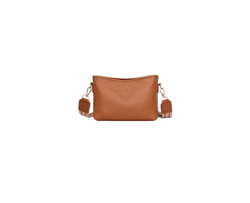 1 Genuine Leather Camel Bag - Image 1