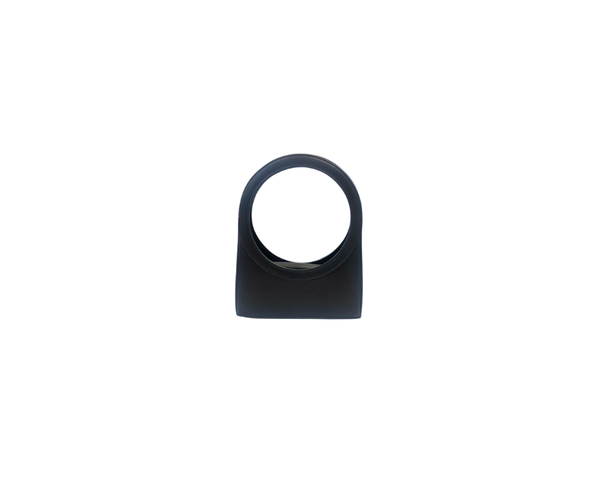 1 Full Moon Handle Black Bag - Image 1