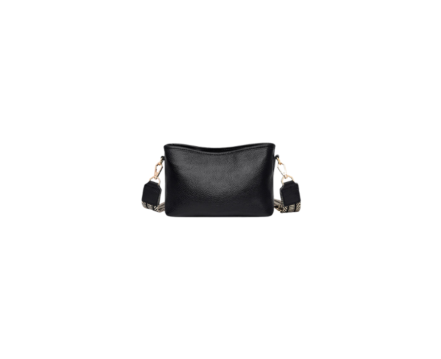 1 Genuine Leather Black Bag - Image 1