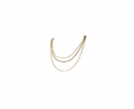 3 Layered Golden Chains Necklace - Image 