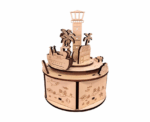 The Age Of Navigation Rotational Music Box 3D Mechanical Wooden Puzzle - Image 