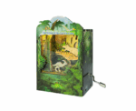 Jurassic World 3D Mechanical Wooden Puzzle Music Box - Image 