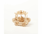 Pumpkin Princess Carriage 3D Mechanical Wooden Puzzle Large - Image 