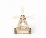 Rotatable Windmill 3D Mechanical Wooden Puzzle With Music Box - Image 