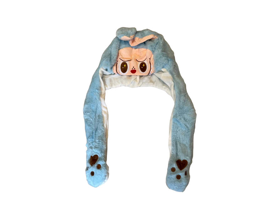 1 Labubu Moving Ears Plush Hat - Image 1