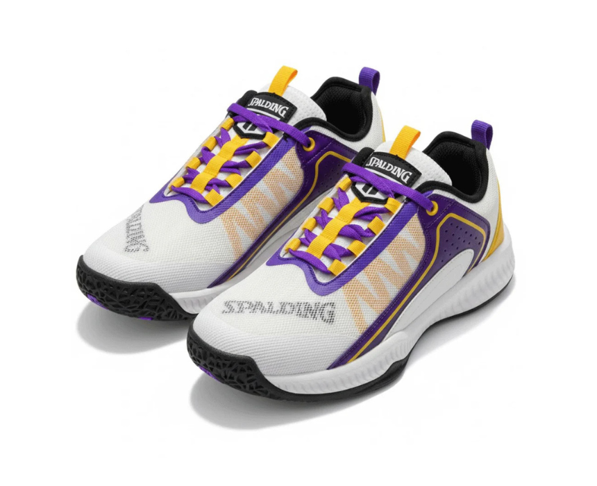 1 TF Spalding Shoes White/Pruple/Yellow (Workout, Training, Basketball ...) - Image 1
