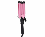 3 Barrel Hair Curling Iron Wand in Pink - Image 
