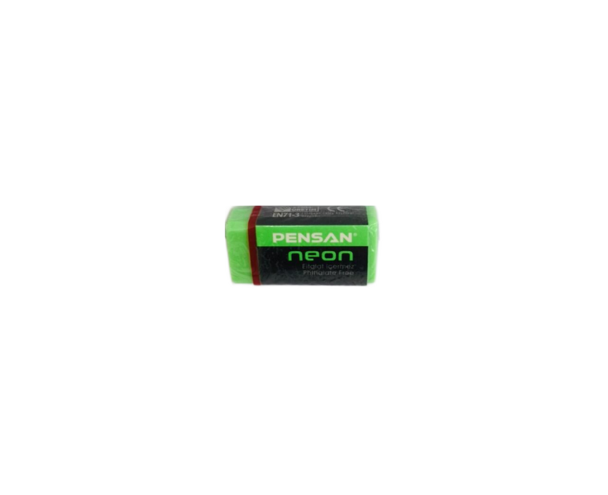 1 Pensan Neon Polimer Eraser in Green - Image 1