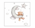 Bear, Moon, Stars & Clouds Wall Sticker - Image 