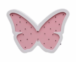Butterfly Wood Led Light bulbs in Pink - Image 
