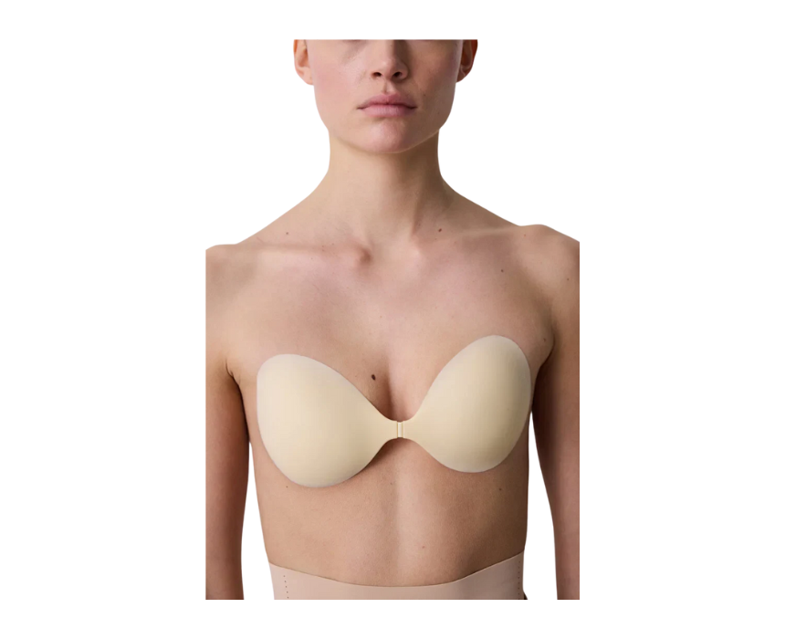 1 Penti Beige Thin Non-Padded Silicone Bra - Image 1