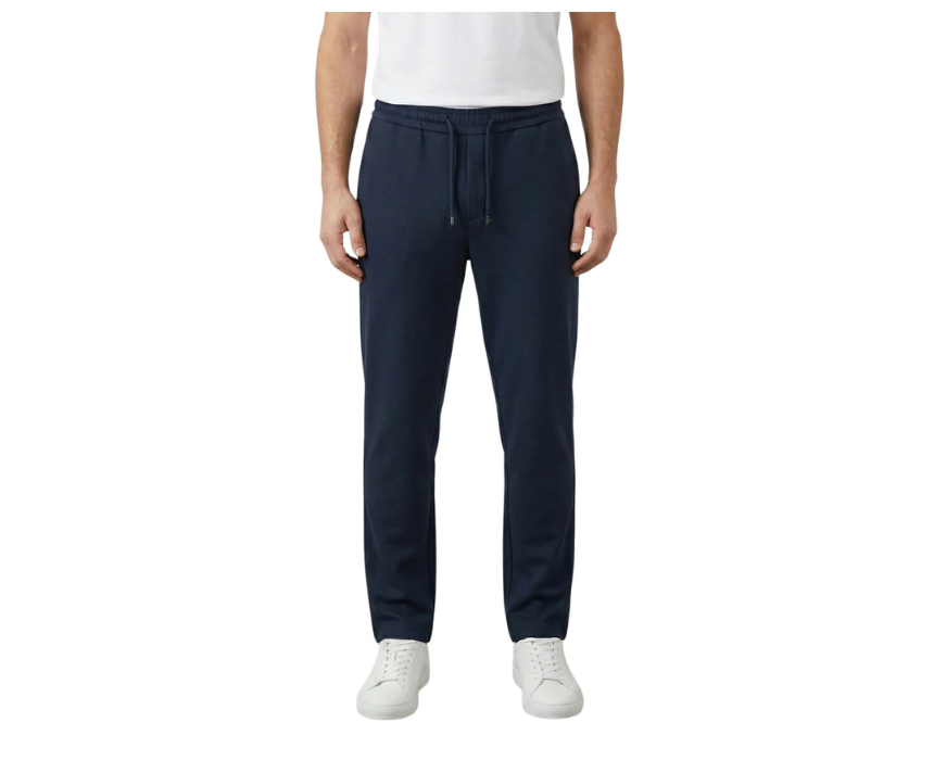 1 Damat Navy Casual Pant With Elastic Waist - Image 1