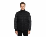 Damat Black Padded Jacket With Stand up Collar - Image 