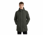 Damat Long Dark Green Jacket With Adjustable Drawstring Hood - Image 