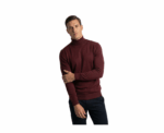 Damat Bordo High Neck Knitted Pullover - Image 