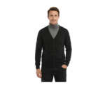 Damat Long Sleeve Black Pullover With Button To Close - Image 