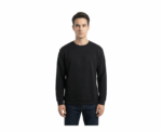 Damat Long Sleeve Black Sweater With Front Design - Image 