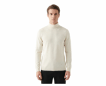 Damat Long Sleeve Turtleneck Knitwear Offwhite Pullover - Image 