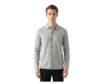 Damat Grey Knitted Shirt With Button To Close - Image 