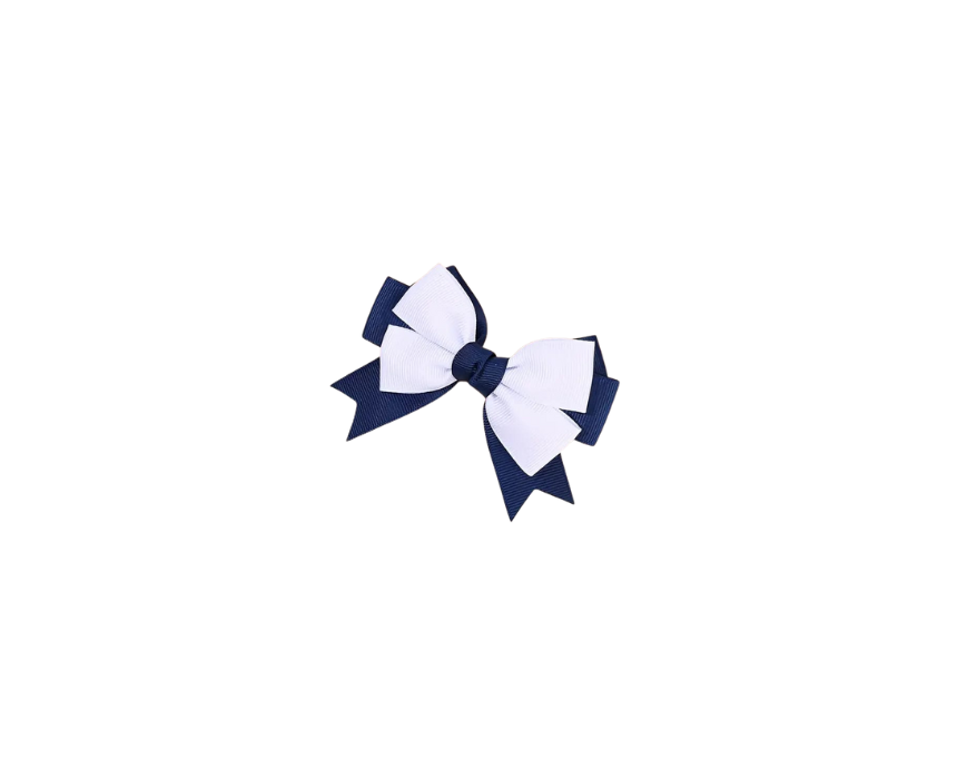 15 Bow in White and Blue - Image 1
