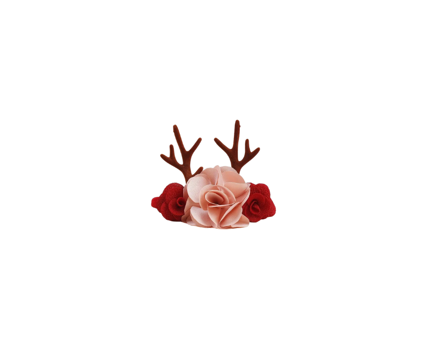 16 Flower Reindeer Headband - Image 1