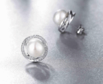 J.Rosée Pearl Swarovski Earrings - Image 