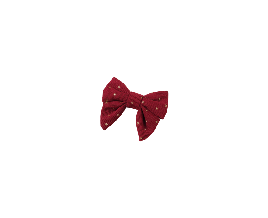 18 Red Bow Barrette - Image 1