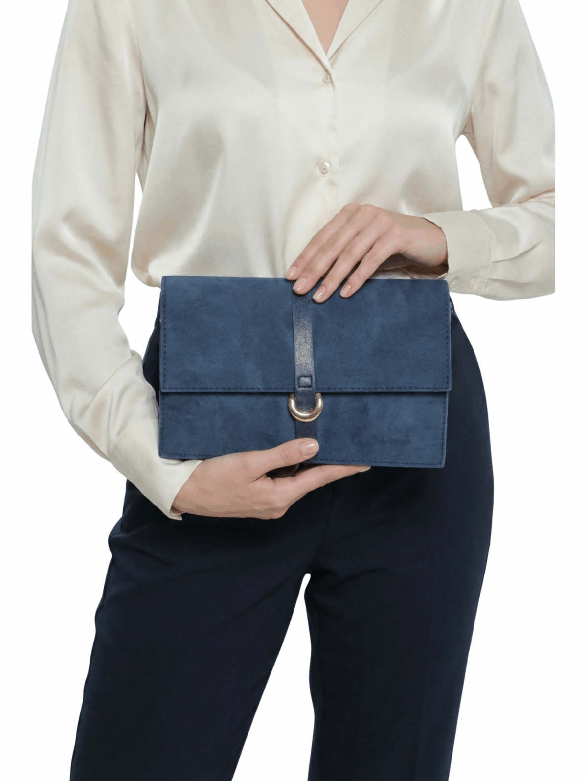 Navy Slouchy Tote Hand Bag