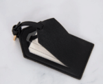 Black Vegan Leather Luggage Tag - Image 