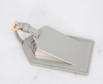 Gray Vegan Leather Luggage Tag - Image 