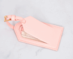 Pink Vegan Leather Luggage Tag - Image 