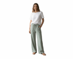 Mint Loose Fit Pant With Elastic Waist - Image 