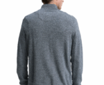 Tom Tailor Long Sleeve Knitwear Grey Pullover With Half Zipper To Close - Image 