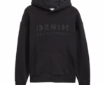 Tom Tailor Relaxed Fit Black Hoodie Sweatshirt with Print - Image 