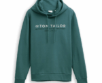 Tom Tailor Green Hoodie with Logo Print - Image 