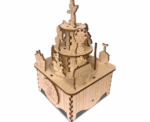 Circus Rotational Music Box 3D Mechanical Wooden Puzzle - Image 