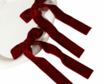 Long Tail Velvet Hair Bow - Image 