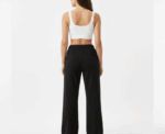 Flare Yoga Pants Black Cotton (women) - Image 