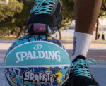 TF Spalding Shoes Black/Blue (Basketball, Training,...) - Image 