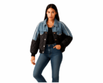 Mix Fabric Denim and Quilted jacket - Image 
