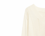 V-Neck Panel Knit Sweater - Image 