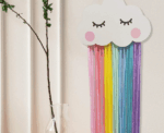 Cloud Multicolor Tassel Wall Hanging - Image 